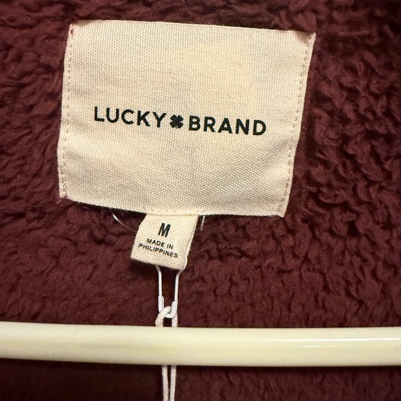 Lucky Brand Women's Burgundy Teddy Jacket - Picture 4 of 7